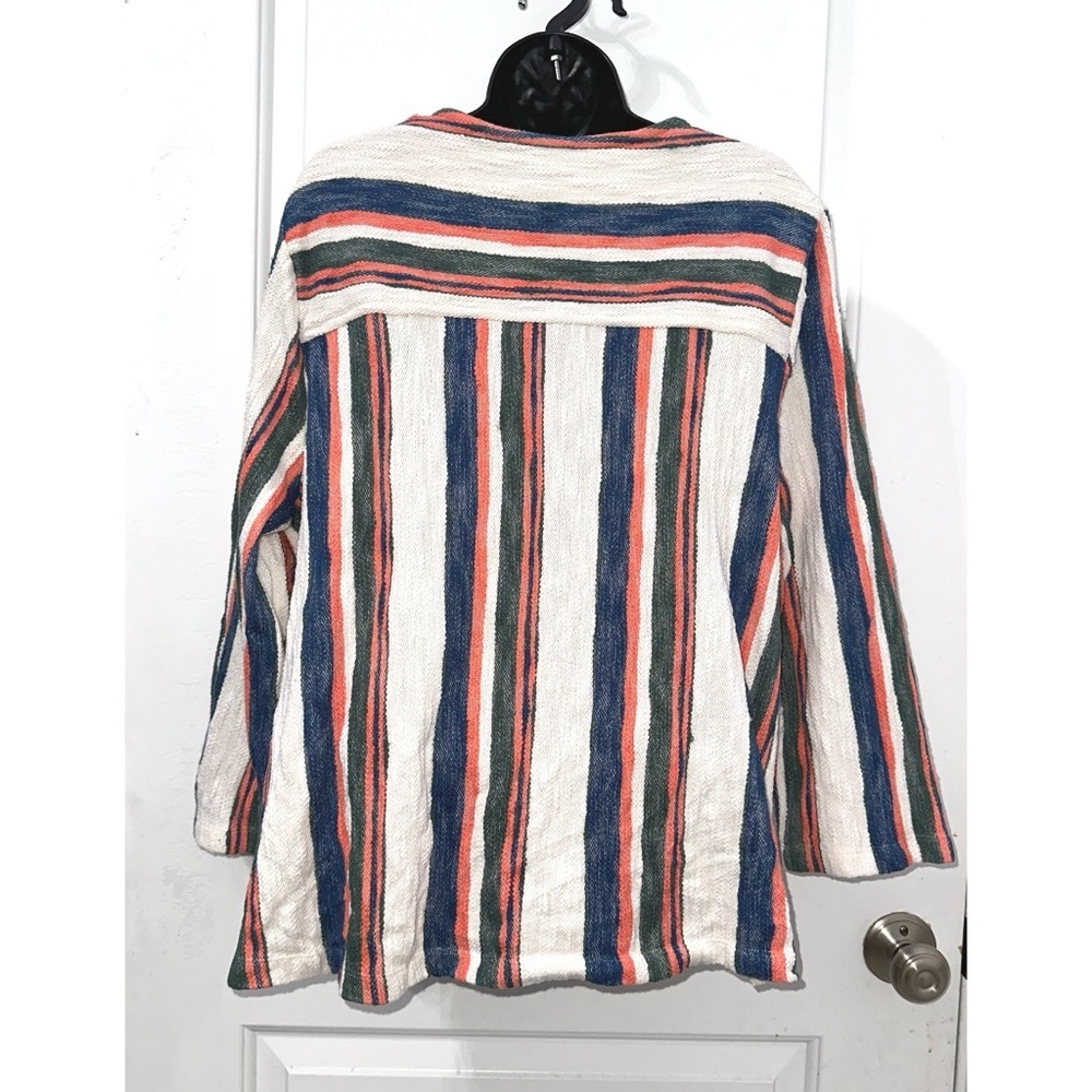 LOGO by Lori Goldstein Beach to Street Striped Pullover - Picture 4 of 6